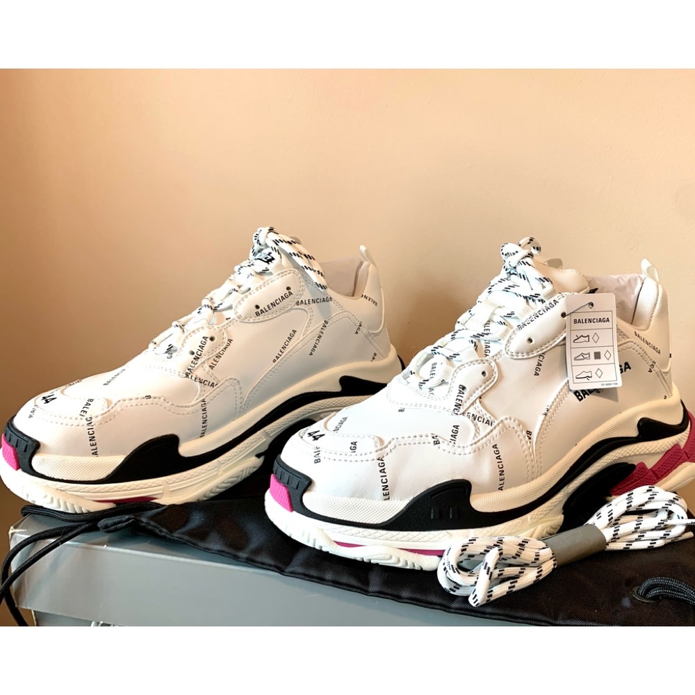 Balenciaga Triple S Allover Logo Sneakers - Picture 2 of 6